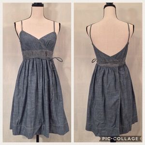 Ann Taylor Loft chambray wrap dress